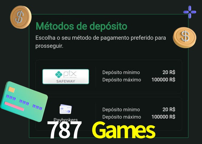 O cassino 787 Games oferece uma grande variedade de métodos de pagamento